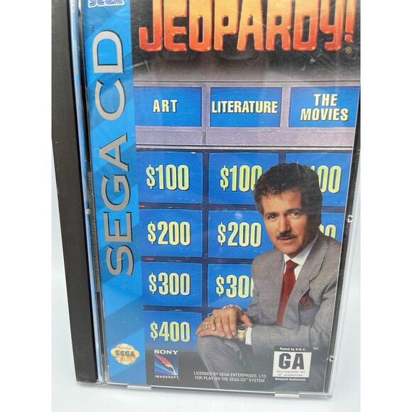 Jeopardy (Sega CD, 1994) Complete CIB, Excellent Disc - Picture 2 of 8